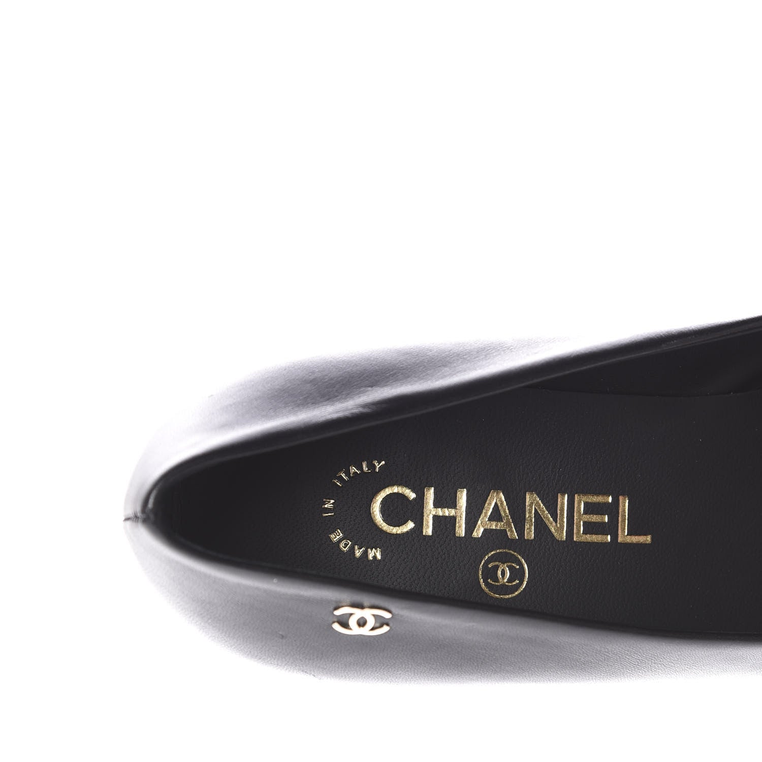 Chanel Lambskin Pearl Camellia Cap Toe Pumps 38.5 Black 10 of 11