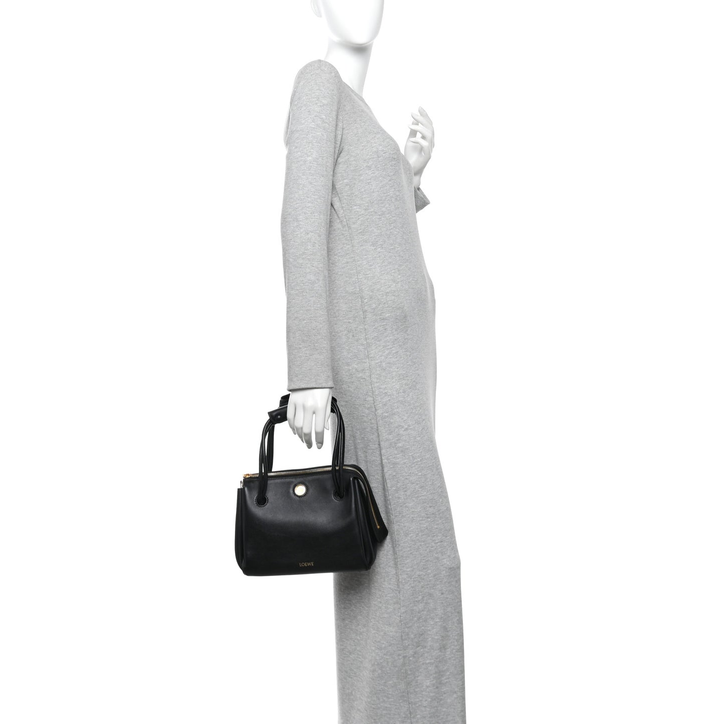 Supple Calfskin Small Madrid Bag  Black
