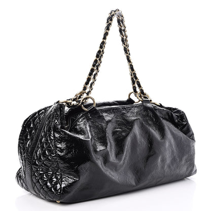 Chanel Vinyl XXL Rock and Chain Bowler Black 3 of 7