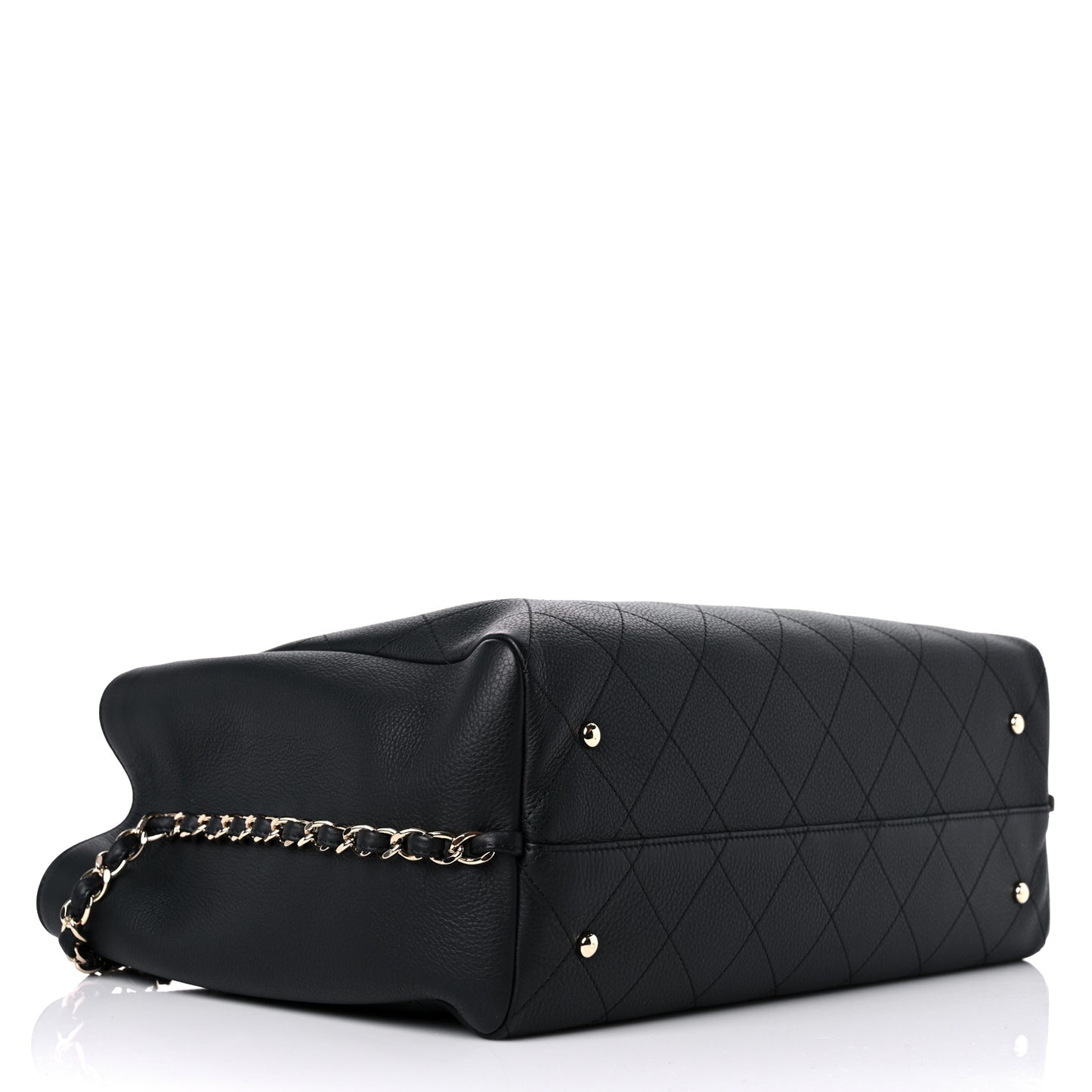 Bullskin Stitched Large Shopping Bag Black