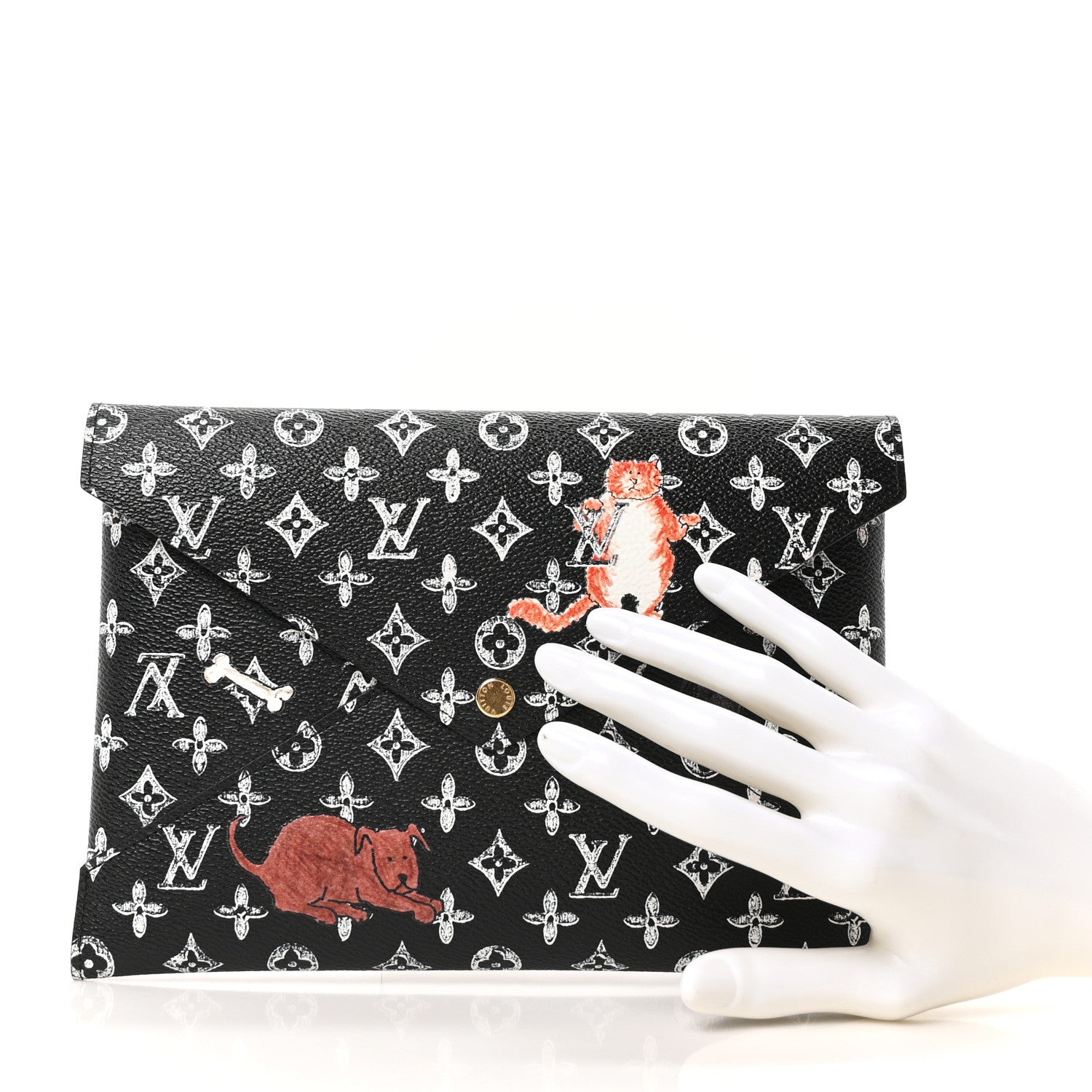 Louis Vuitton Catogram Kirigami Pochette Set Black 2 of 12