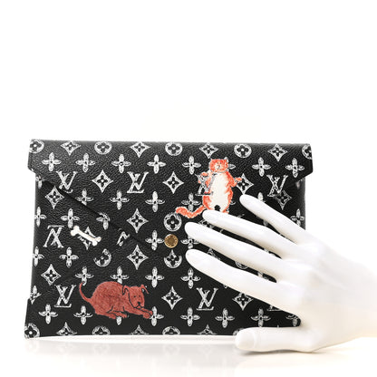 Louis Vuitton Catogram Kirigami Pochette Set Black 2 of 12