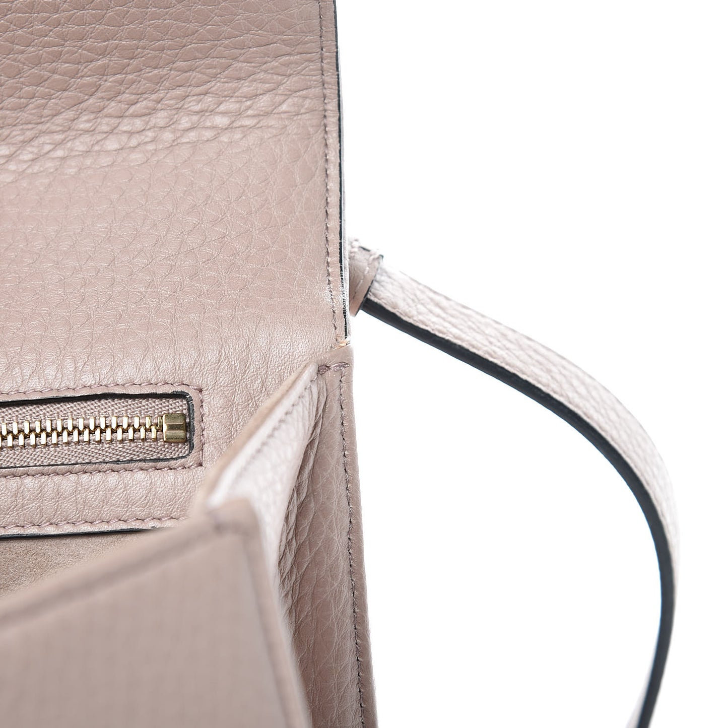 Grained Calfskin Medium Diorama Flap Bag Nude