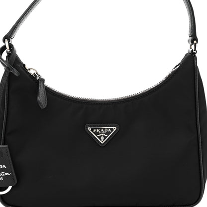 Prada Tessuto Nylon Mini Re-Edition 2000 Bag Black 7 of 9