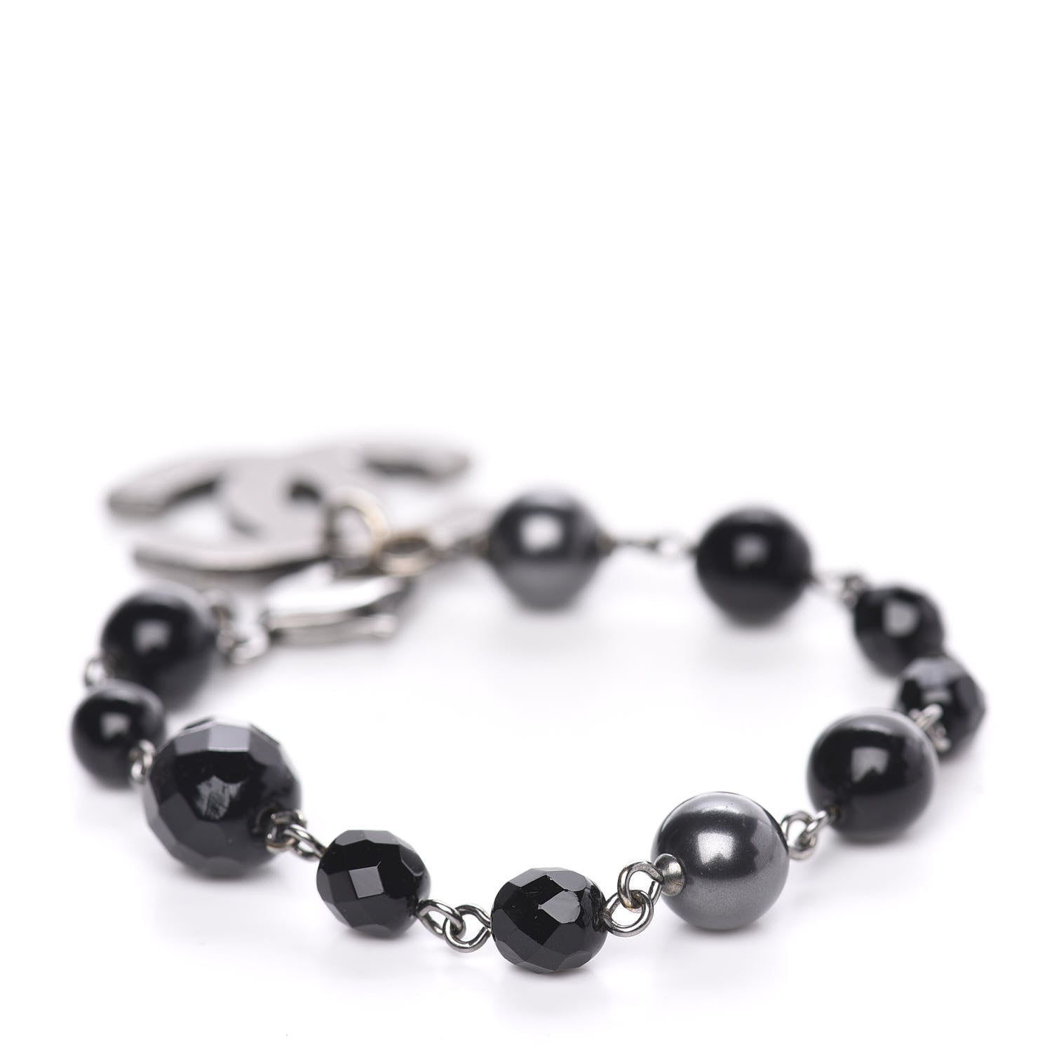Chanel Ruthenium Bead CC Bracelet Black 3 of 4