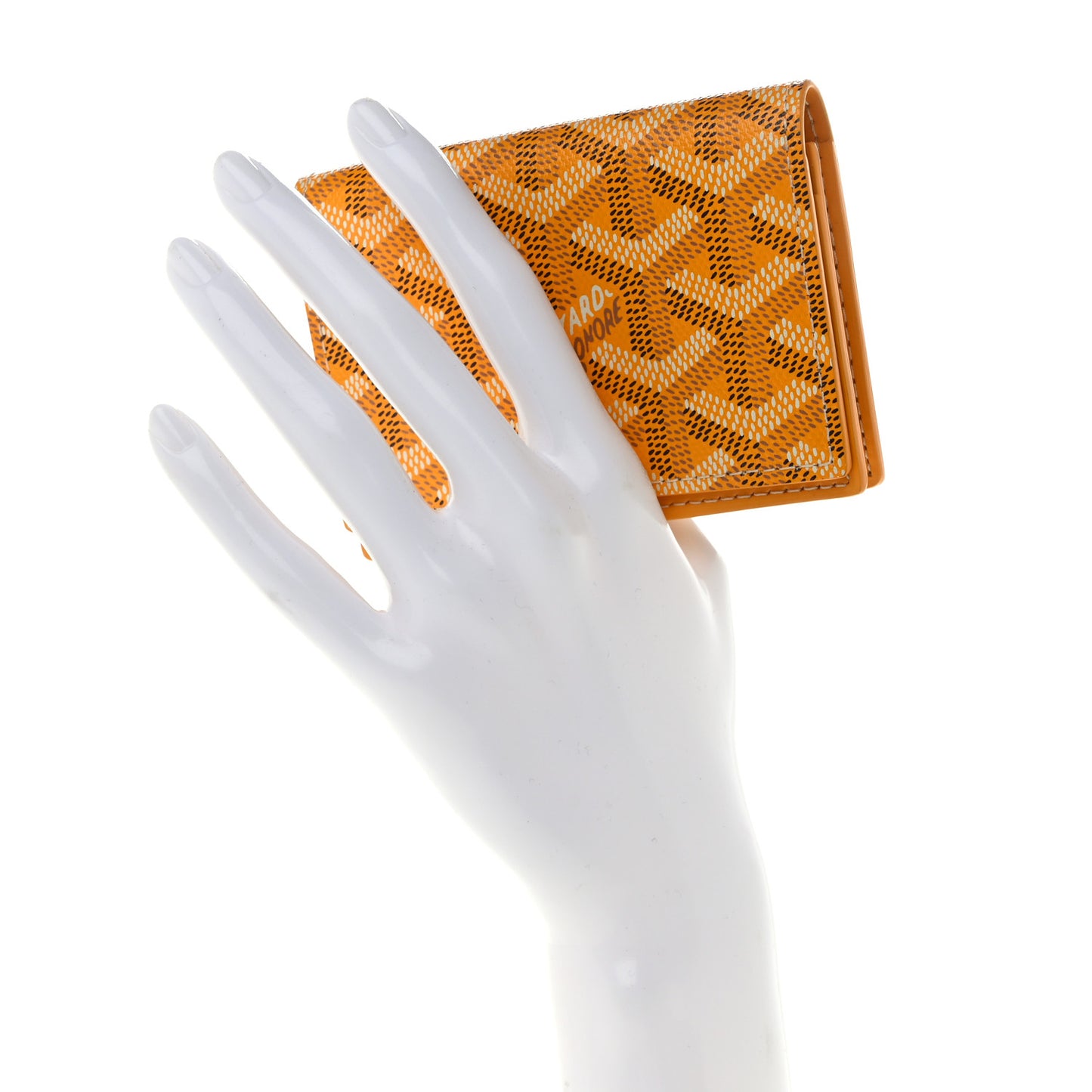 Goyardine Business Card Holder Yellow