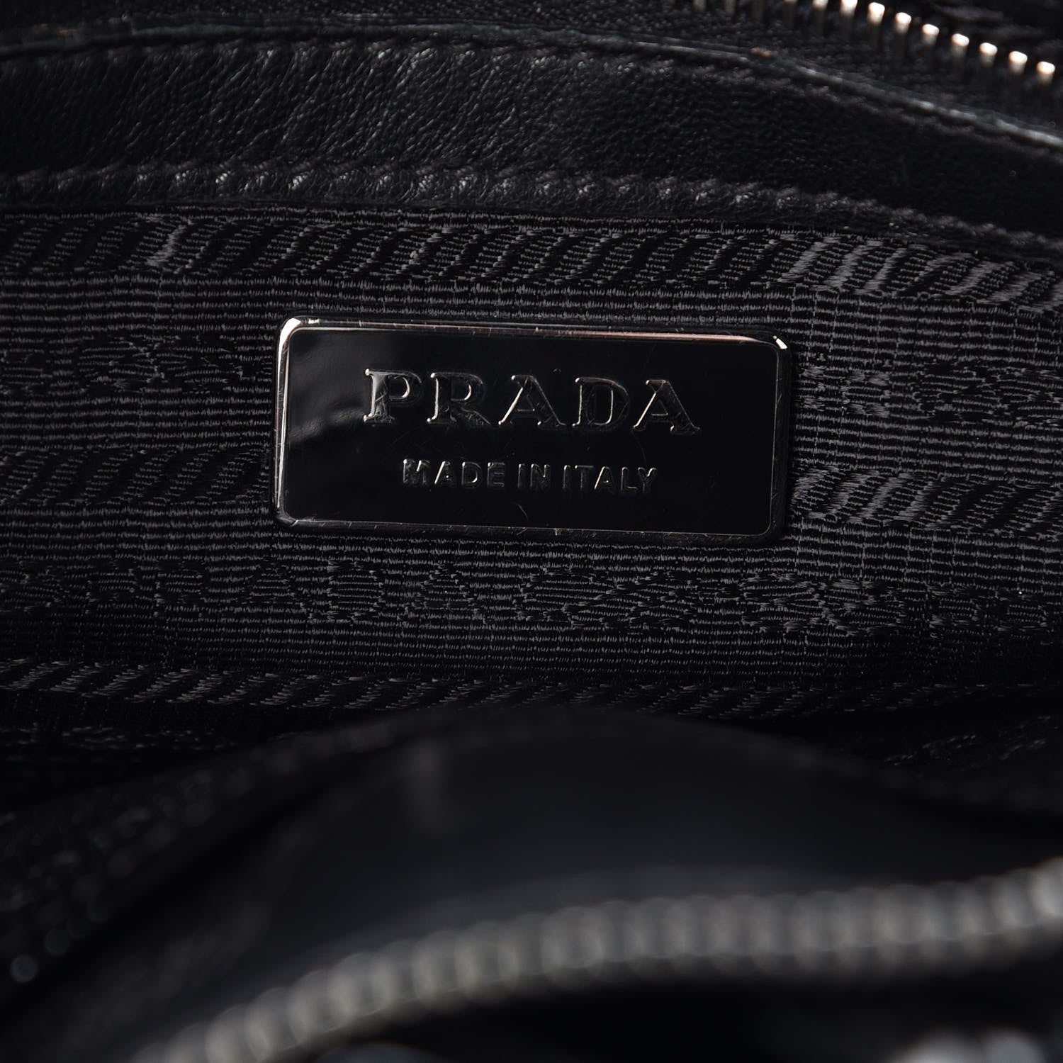 Prada Vernice Gaufre Tote Black 6 of 12
