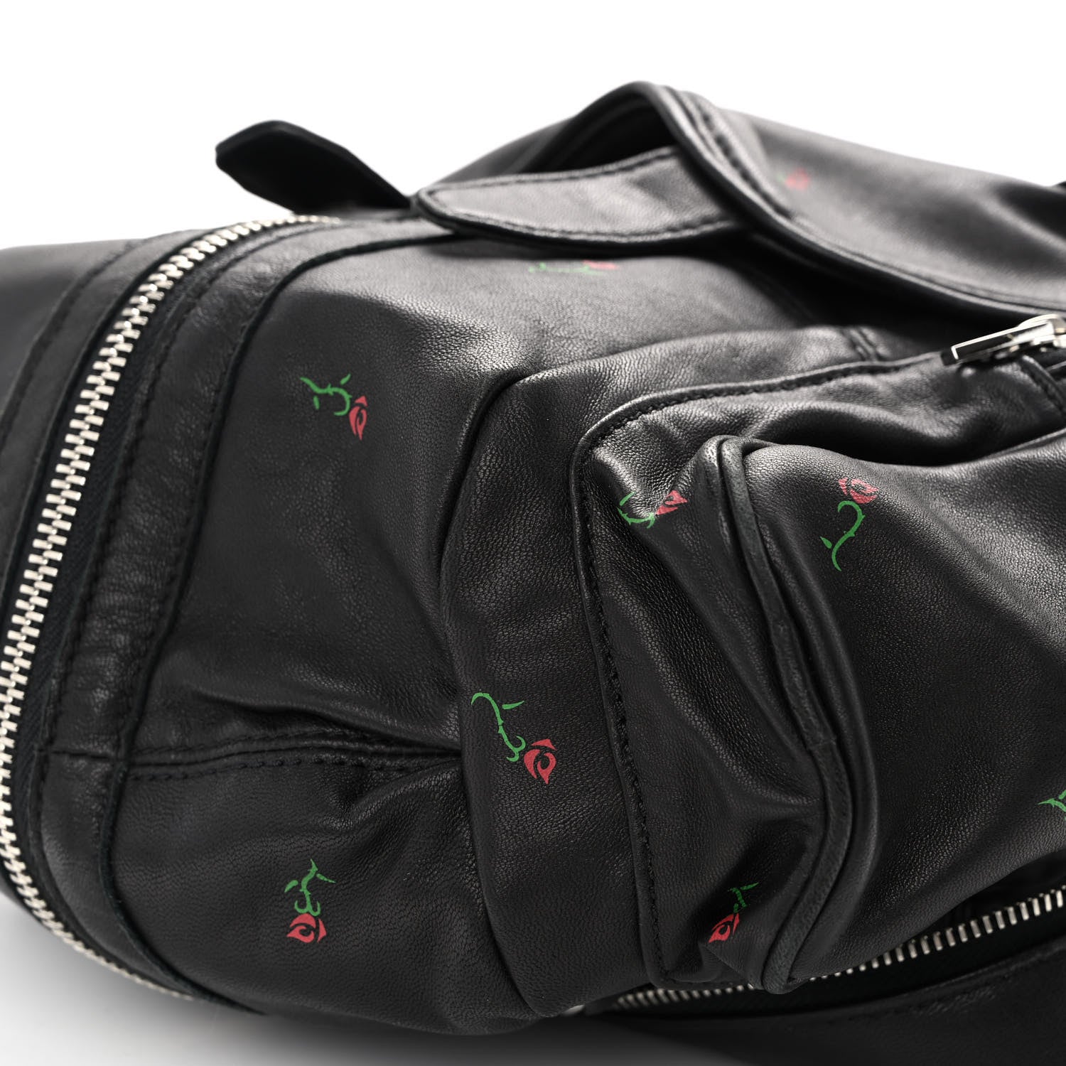 Alexander Wang Lambskin Rose Studded Mini Marti Convertible Backpack Black Rhodium Hardware 9 of 9
