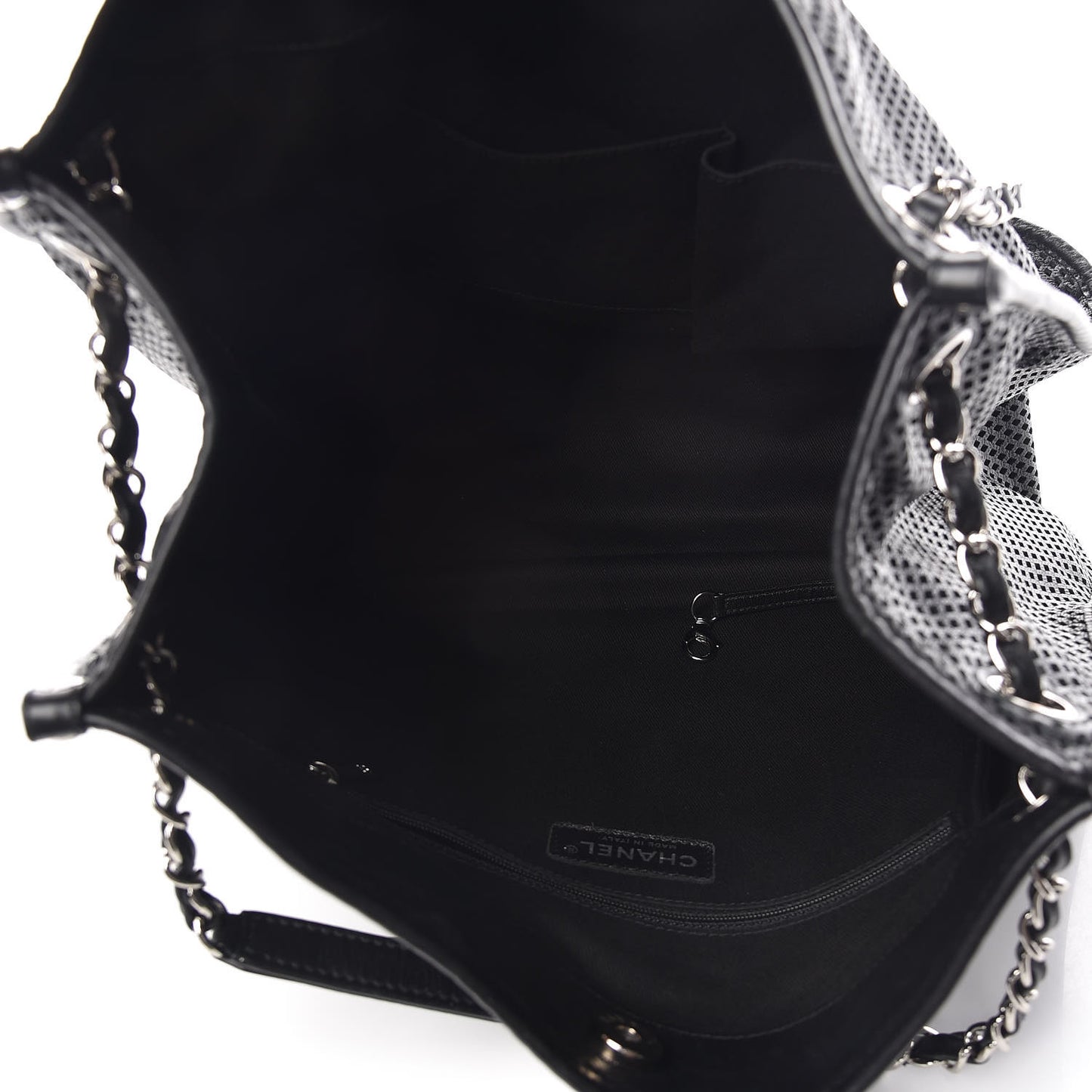 Calfskin Perforated Up In The Air Tote Black