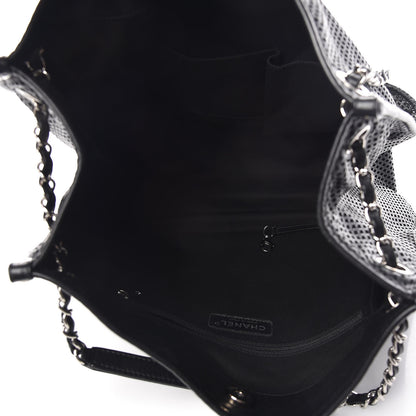 Chanel Calfskin Perforated Up In The Air Tote Black 5 of 14