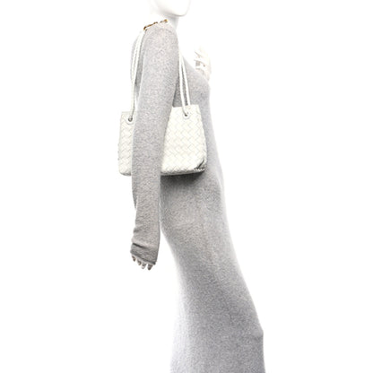 Bottega Veneta Nappa Intrecciato Small Andiamo Shoulder Bag Hoarfrost 2 of 9