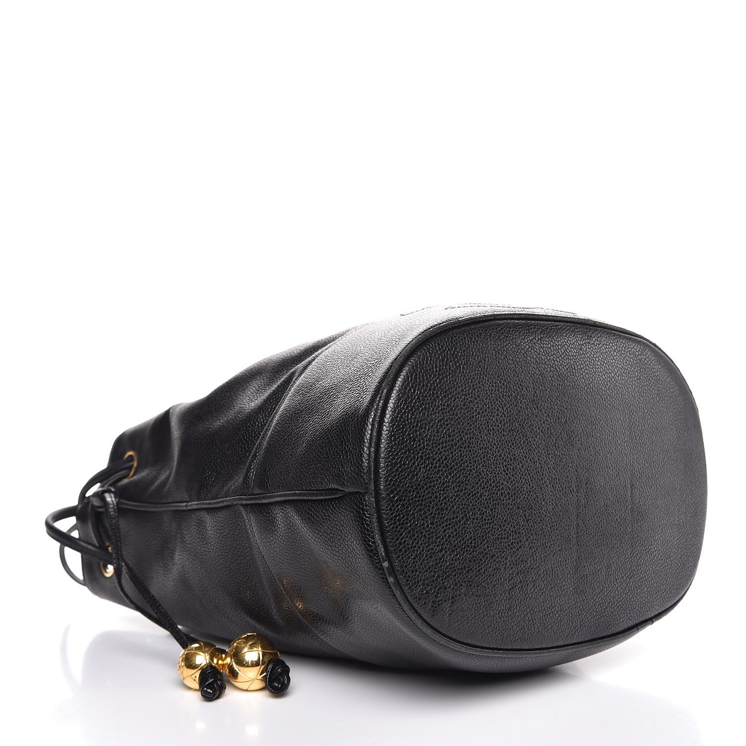 Chanel Caviar CC Drawstring Shoulder Bag Black 3 of 6