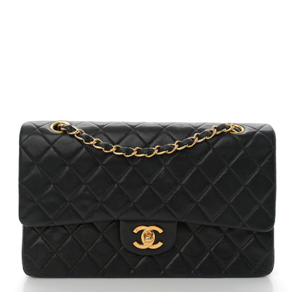 Chanel Lambskin Quilted Medium Double Flap Black 1 of 10