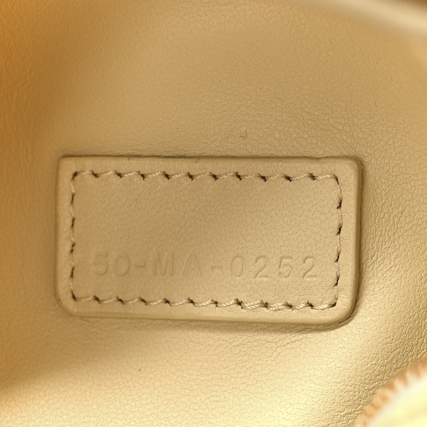 Christian Dior Calfskin Macrocannage Small Diortravel Nomad Pouch Pale Yellow 7 of 11