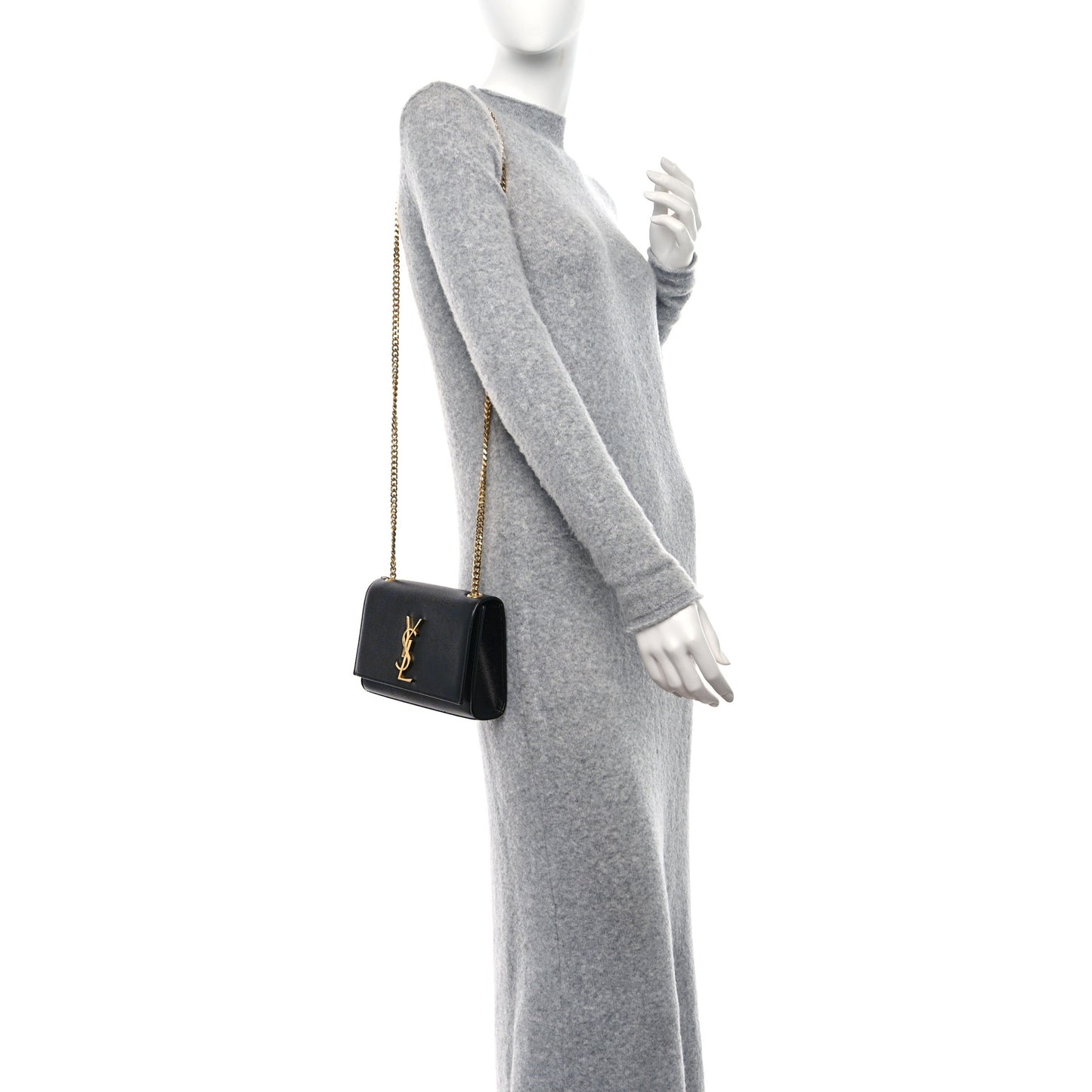Grain De Poudre Small Monogram Kate Satchel Black