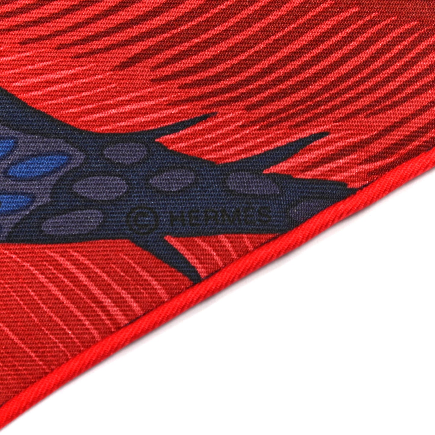 Silk L'Espirit de la Foret Scarf 90 Rouge Marine Rouge