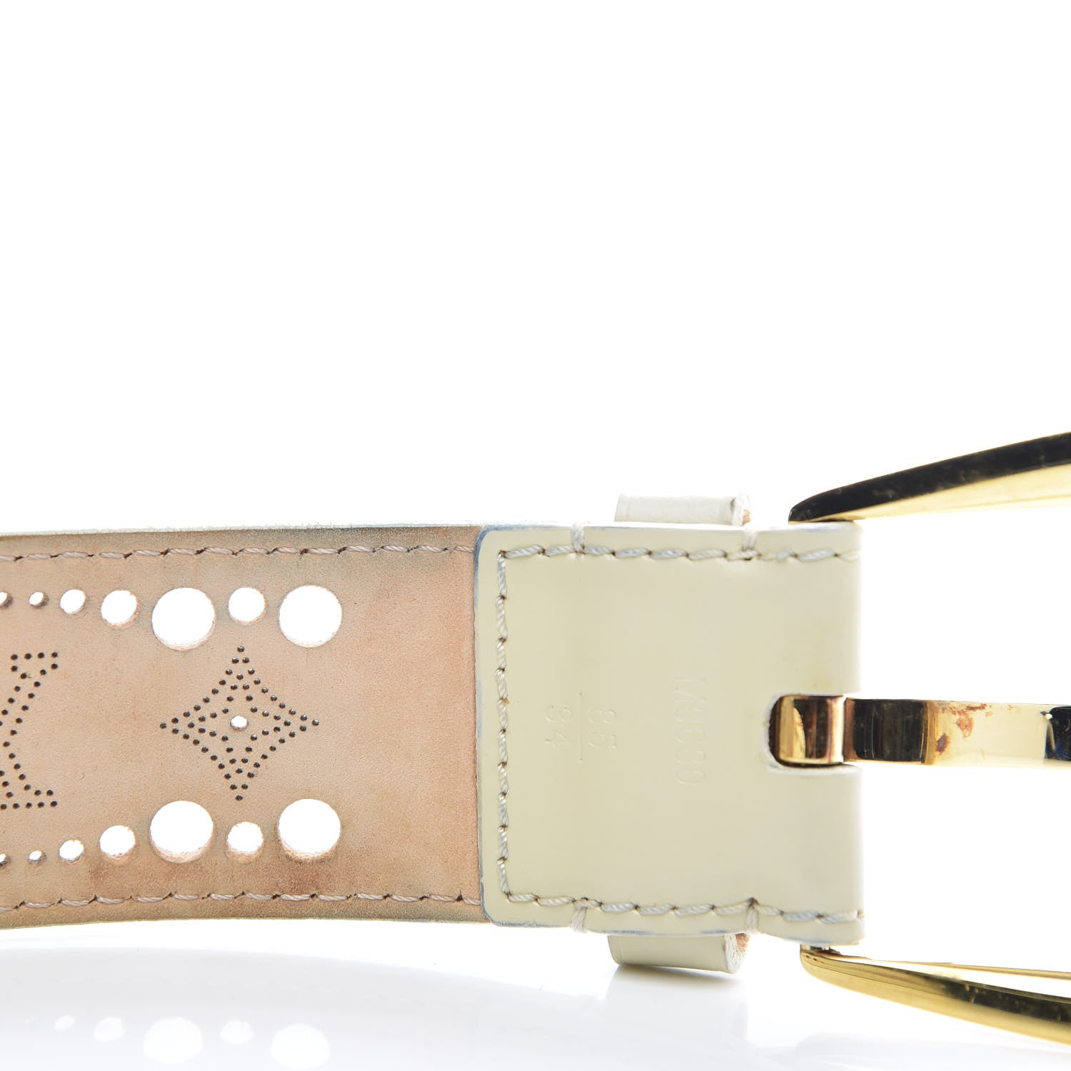 Louis Vuitton Nomade Perforation Belt 85 34 White 6 of 8