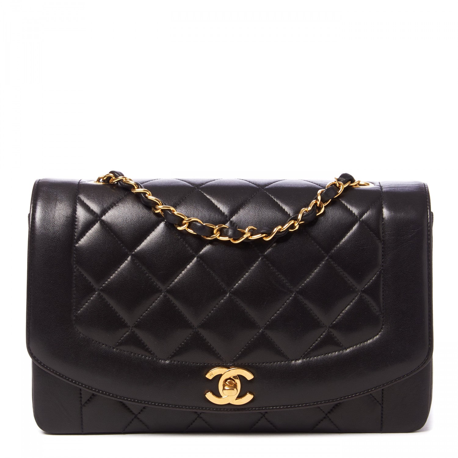 Chanel Lambskin Quilted Medium Single Flap Black 1 of 10