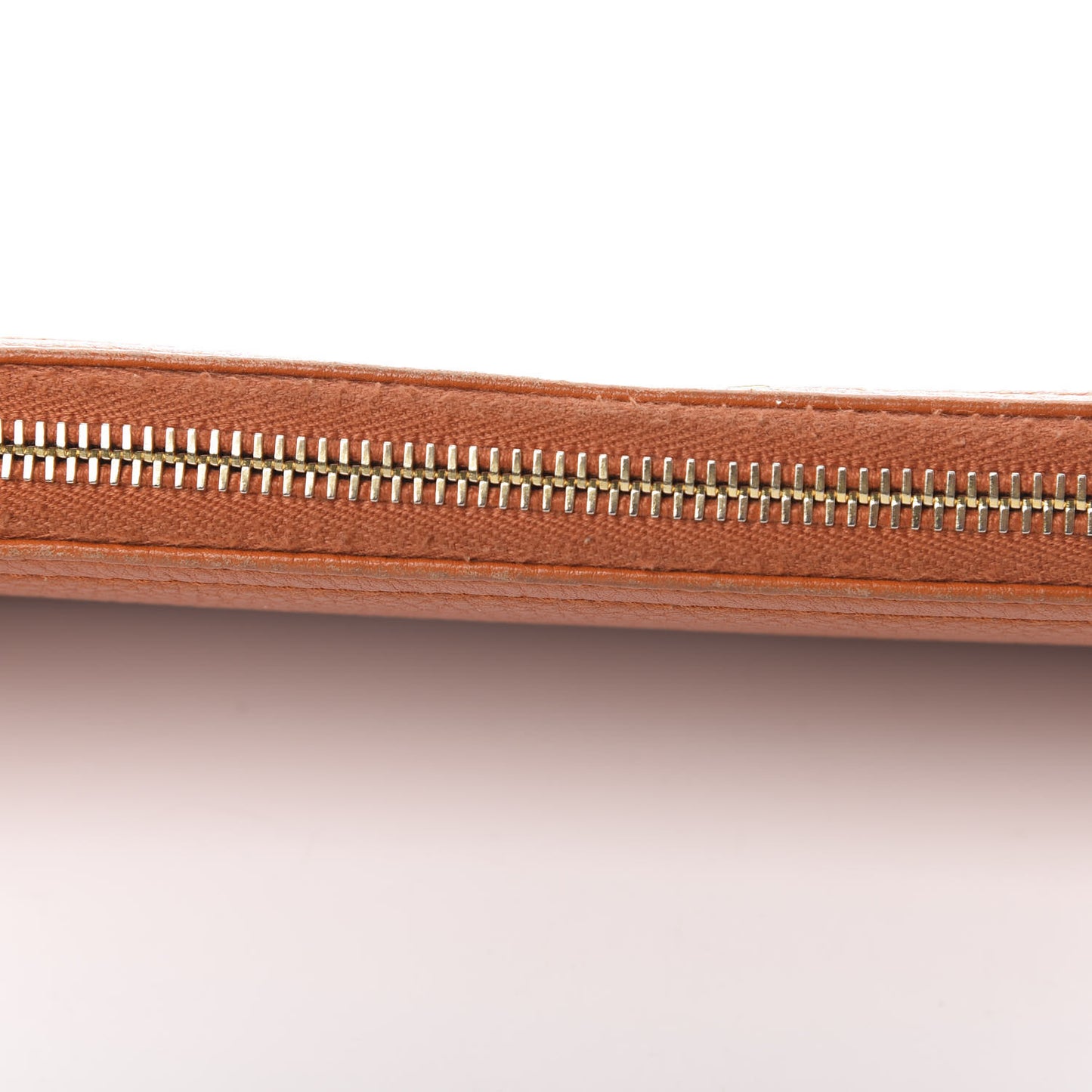 Vitello Daino 2/3 Zip Continental Wallet Papaya