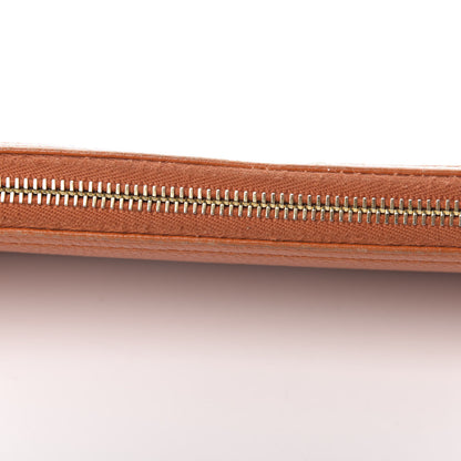Prada Vitello Daino 2/3 Zip Continental Wallet Papaya 17 of 17