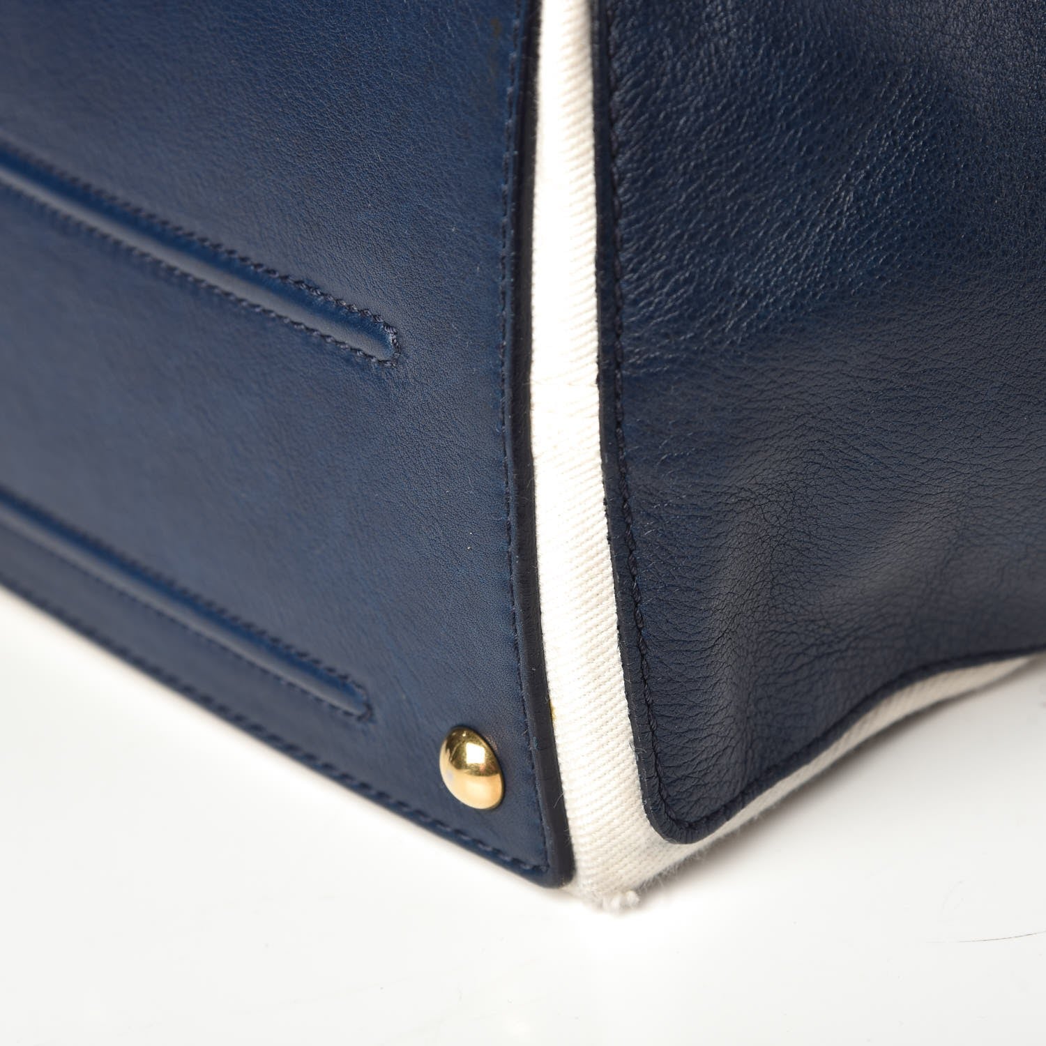 Saint Laurent Calfskin Canvas Medium Muse Two Blue 16 of 16