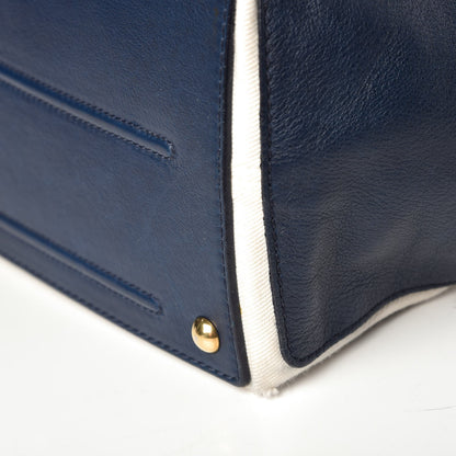 Saint Laurent Calfskin Canvas Medium Muse Two Blue 16 of 16