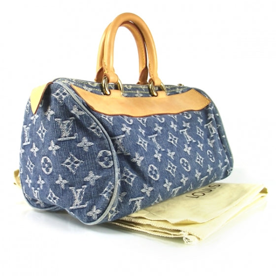 Monogram Denim Neo Speedy Blue
