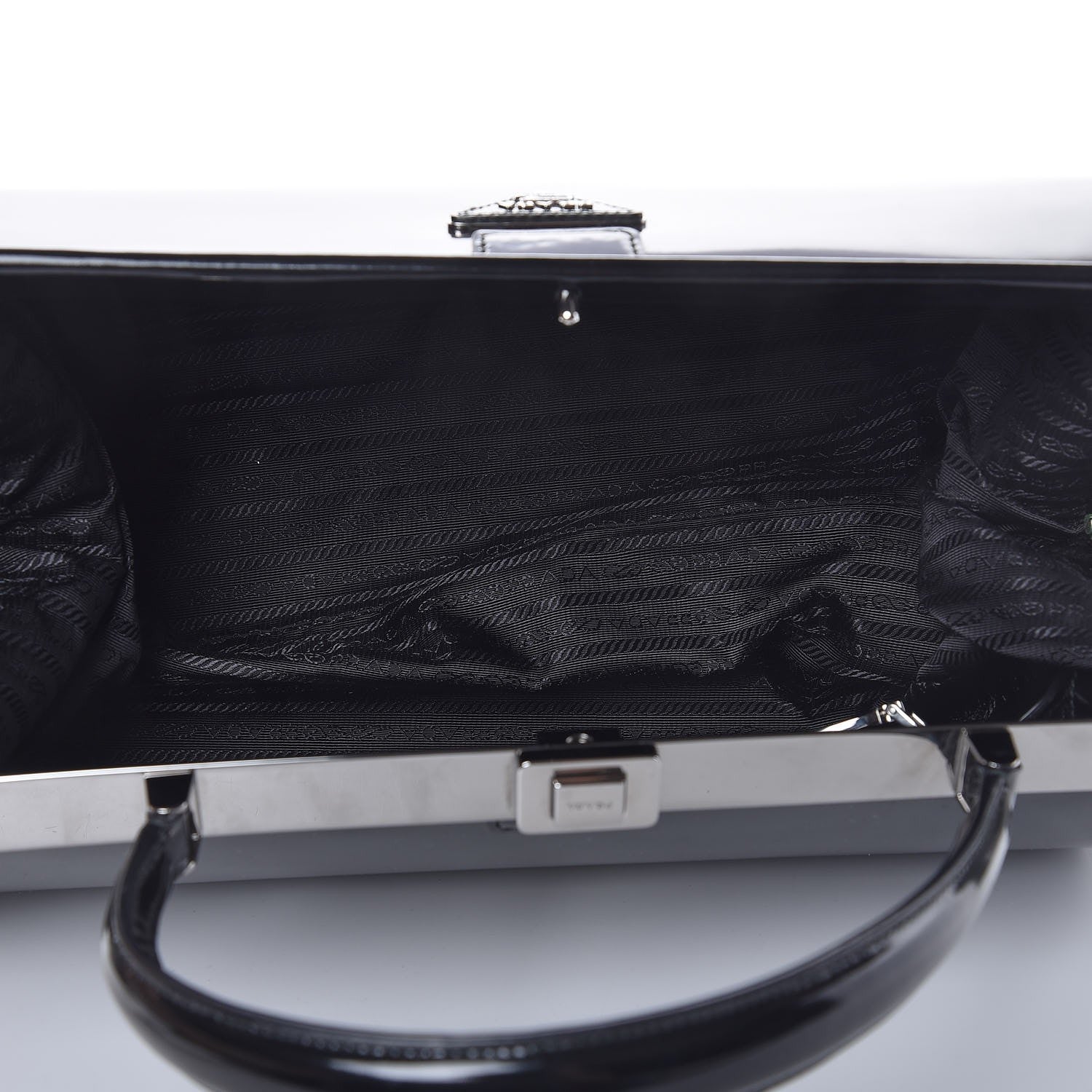 Prada Spazzolato Frame Bag Black 5 of 10
