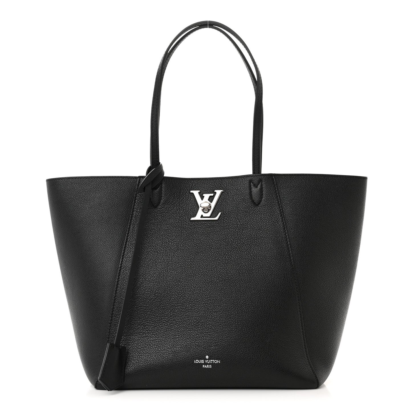 Calfskin Lockme Cabas Black