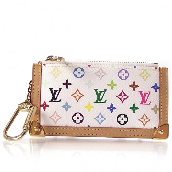 Monogram Multicolor Key Pouch White
