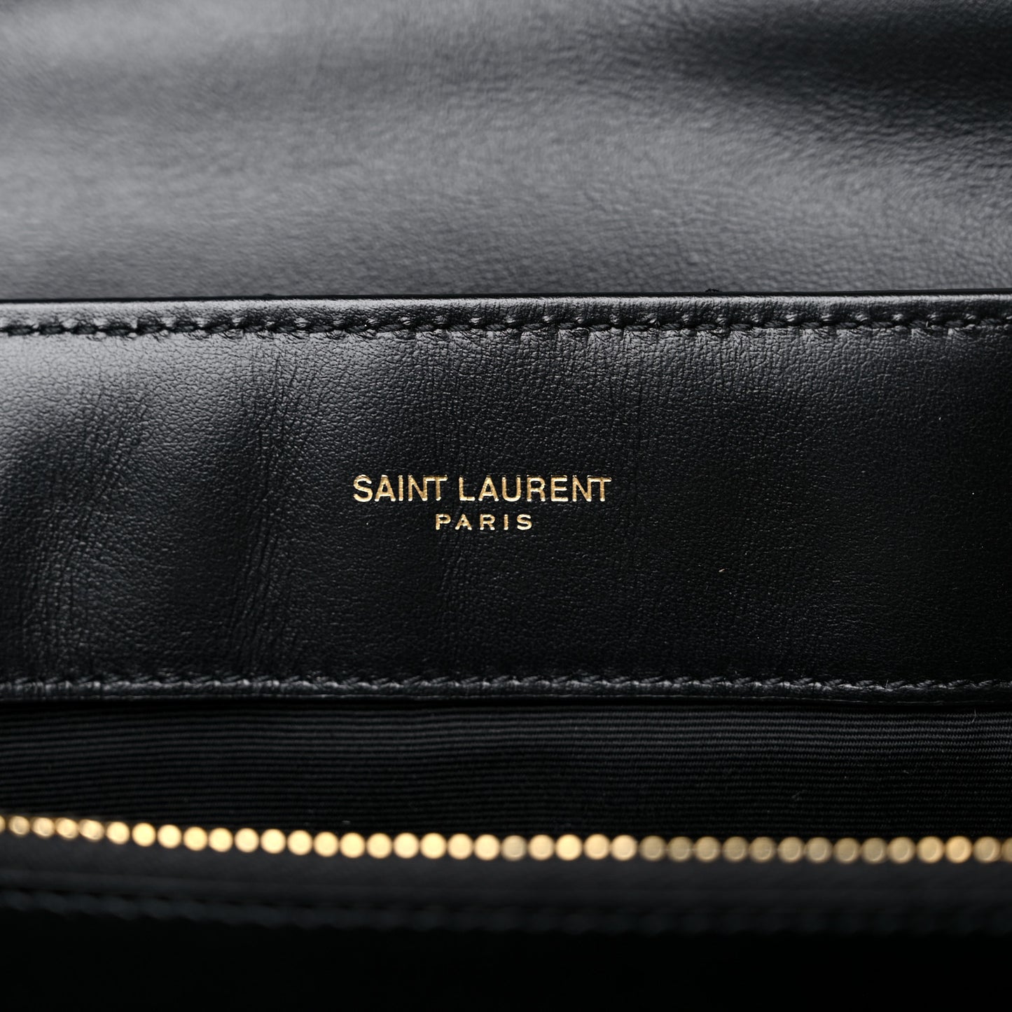 Calfskin Y Quilted Monogram Large Loulou Chain Satchel Black
