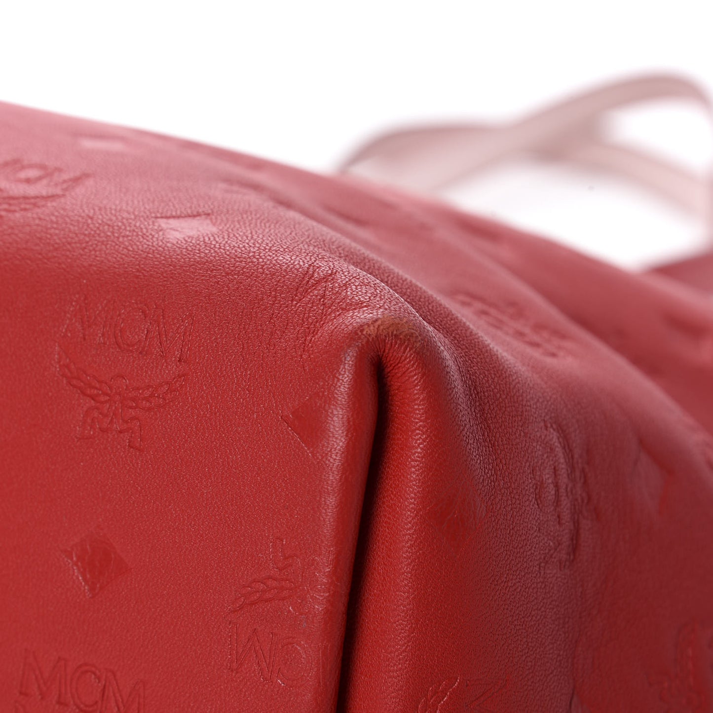 Calfskin Ottomar Monogram Medium Klara Top Zip Tote Red