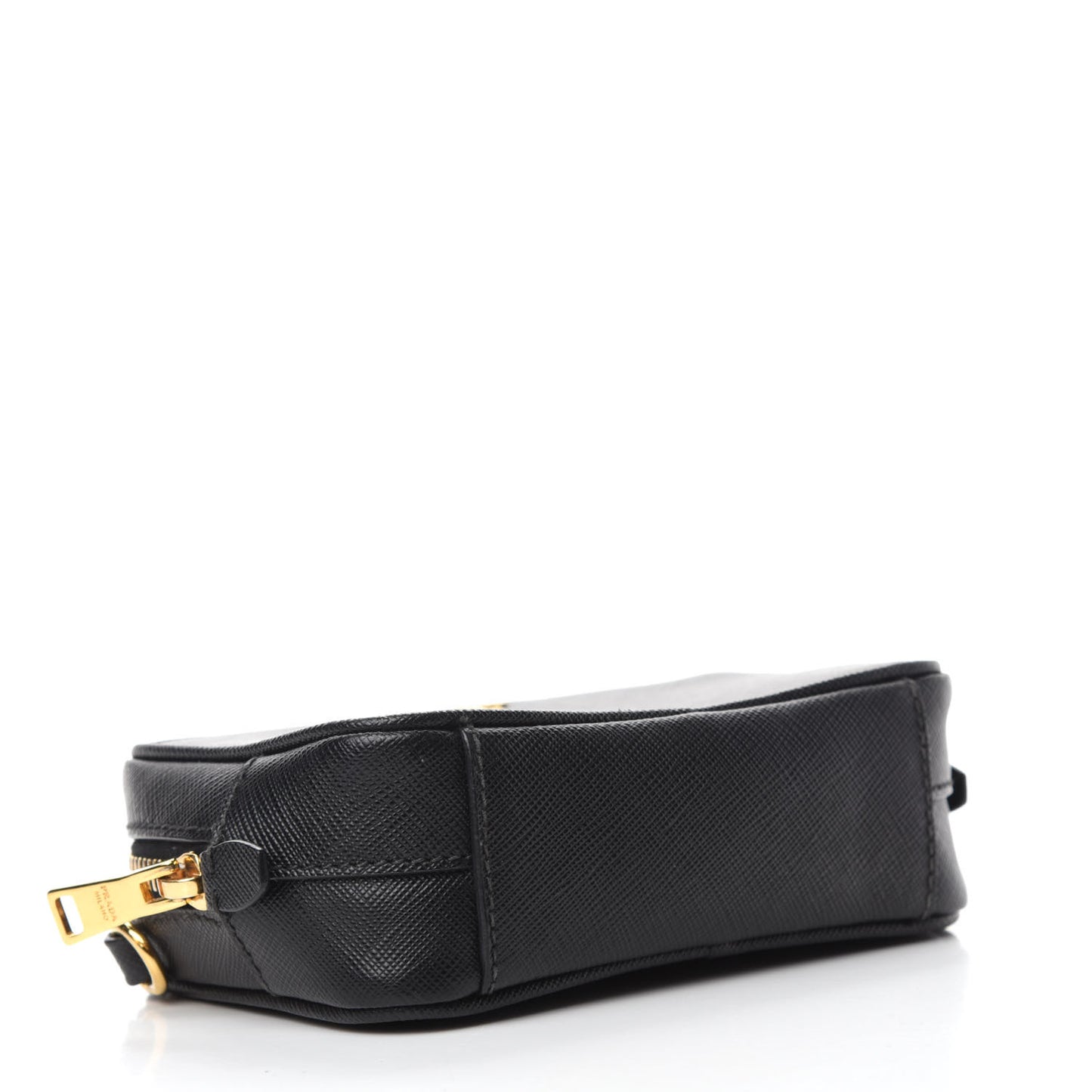 Saffiano Mini Camera Crossbody Bag Black
