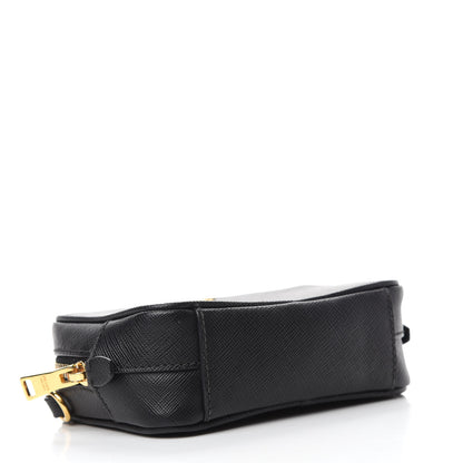 Prada Saffiano Mini Camera Crossbody Bag Black 4 of 14
