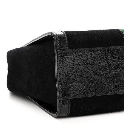 Gucci Suede Patent GG Web Small Ophidia Tote Bag Black 9 of 11