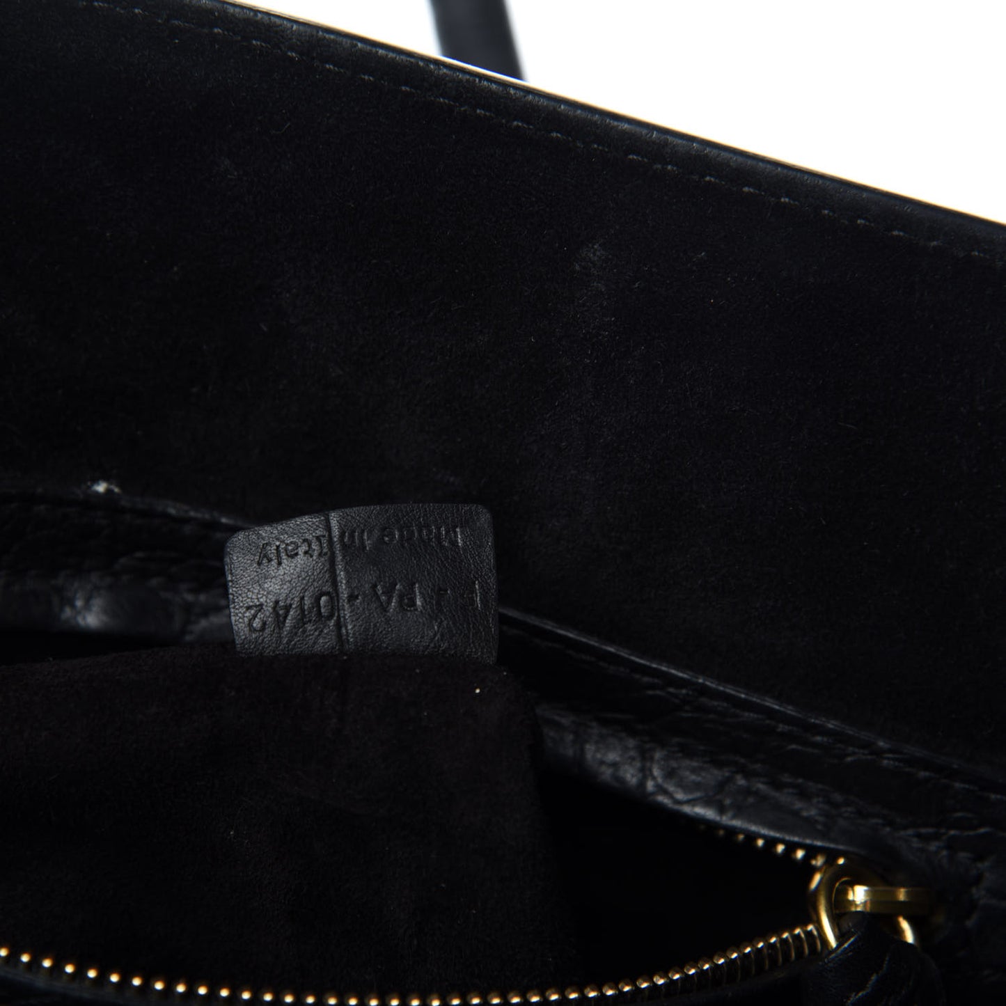 Crocodile Embossed Calfskin Medium Phantom Luggage Black