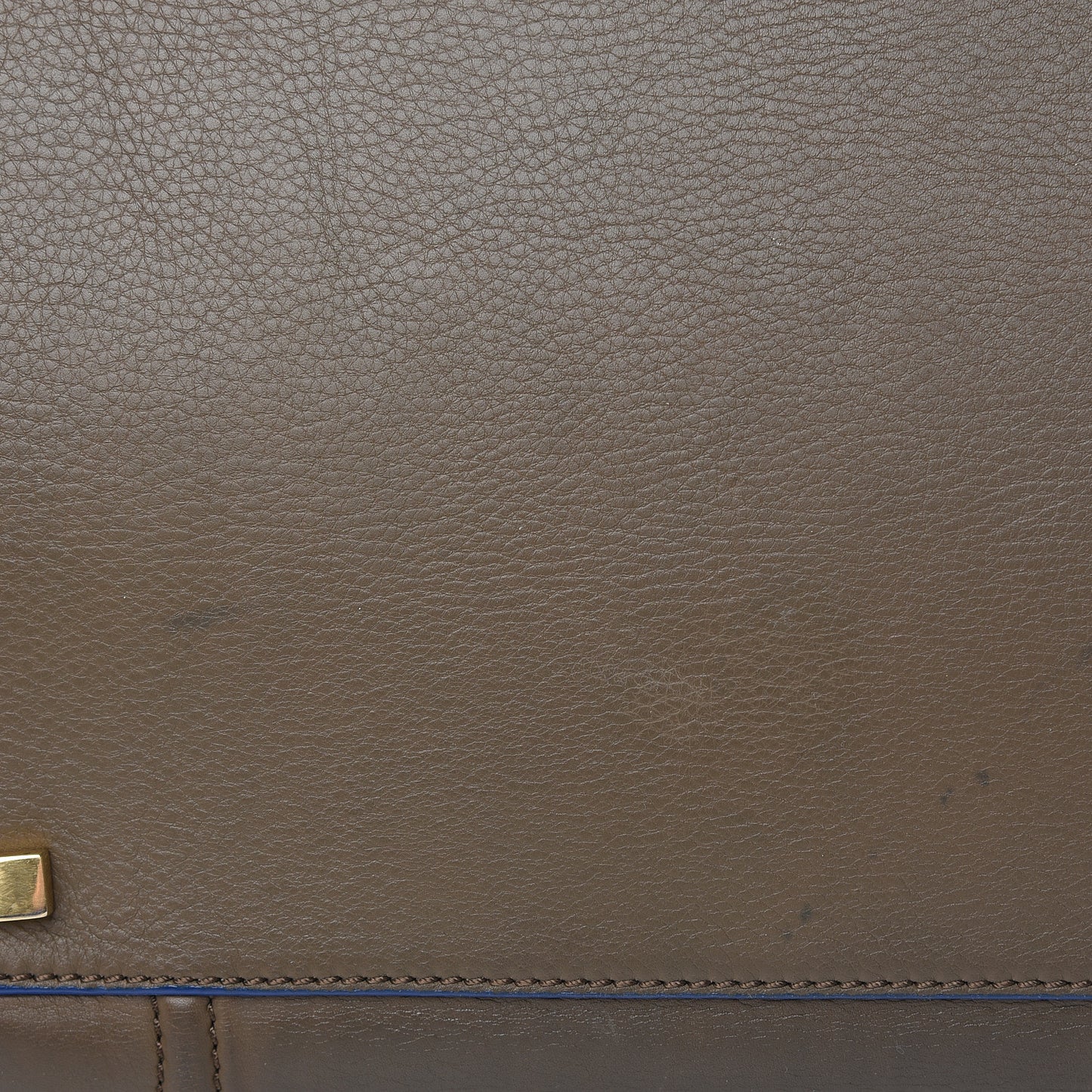 Supple Calfskin Medium Phantom Luggage Khaki Cobalt Trim