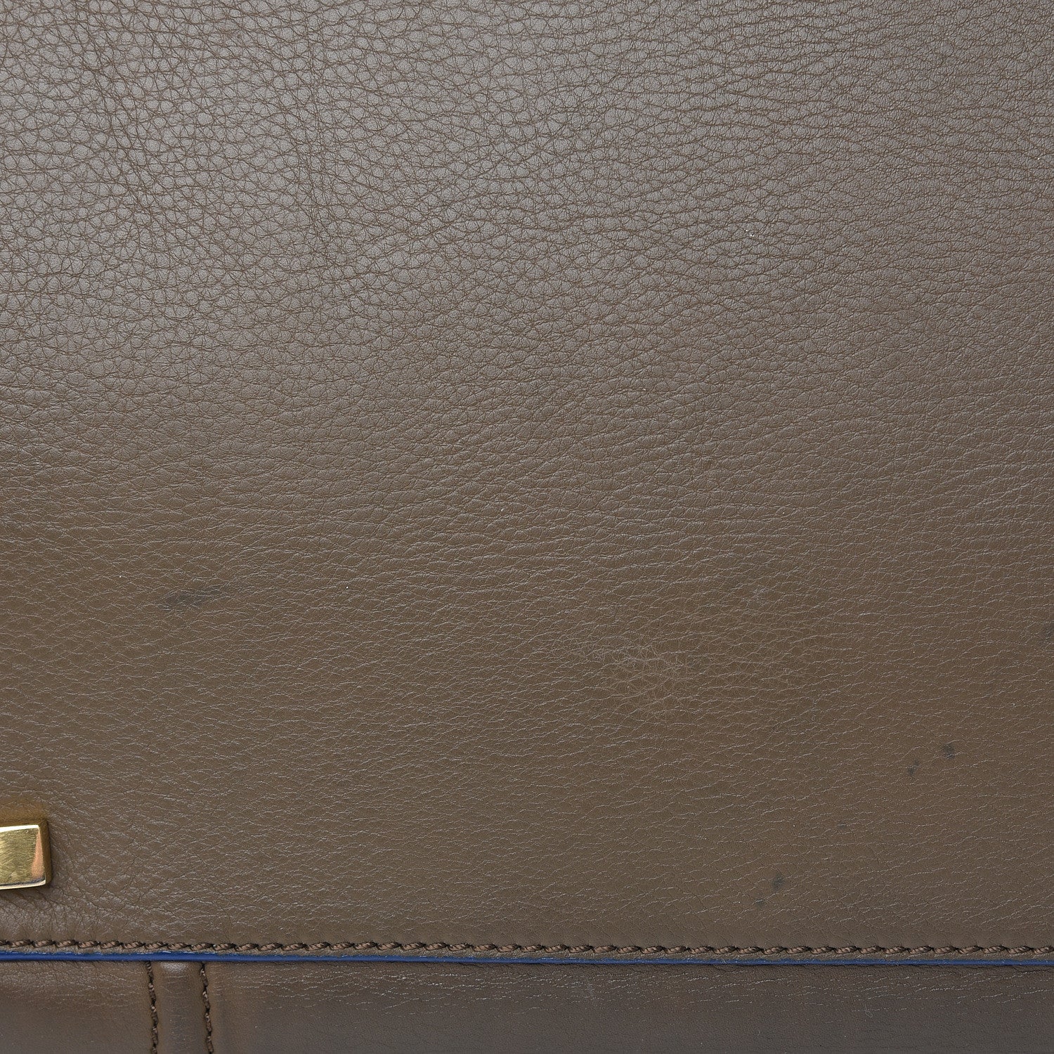 Celine Supple Calfskin Medium Phantom Luggage Khaki Cobalt Trim 14 of 14