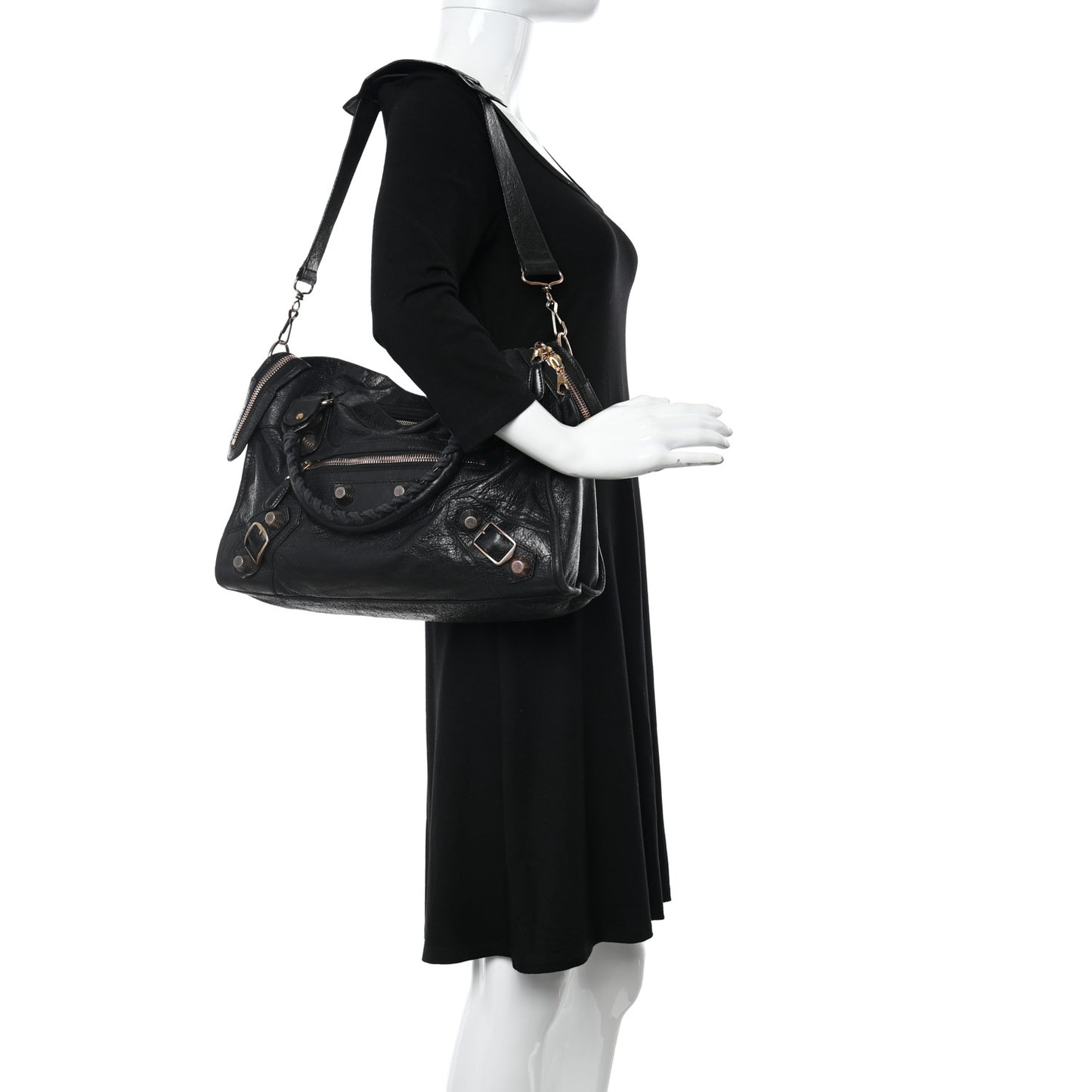 Agneau Giant 21 Rose Gold Hardware City Black