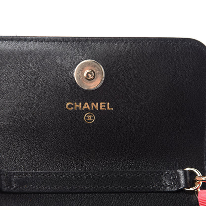 Chanel Shiny Lambskin Ribbon Quilted Flap Belt Bag Black 8 of 12