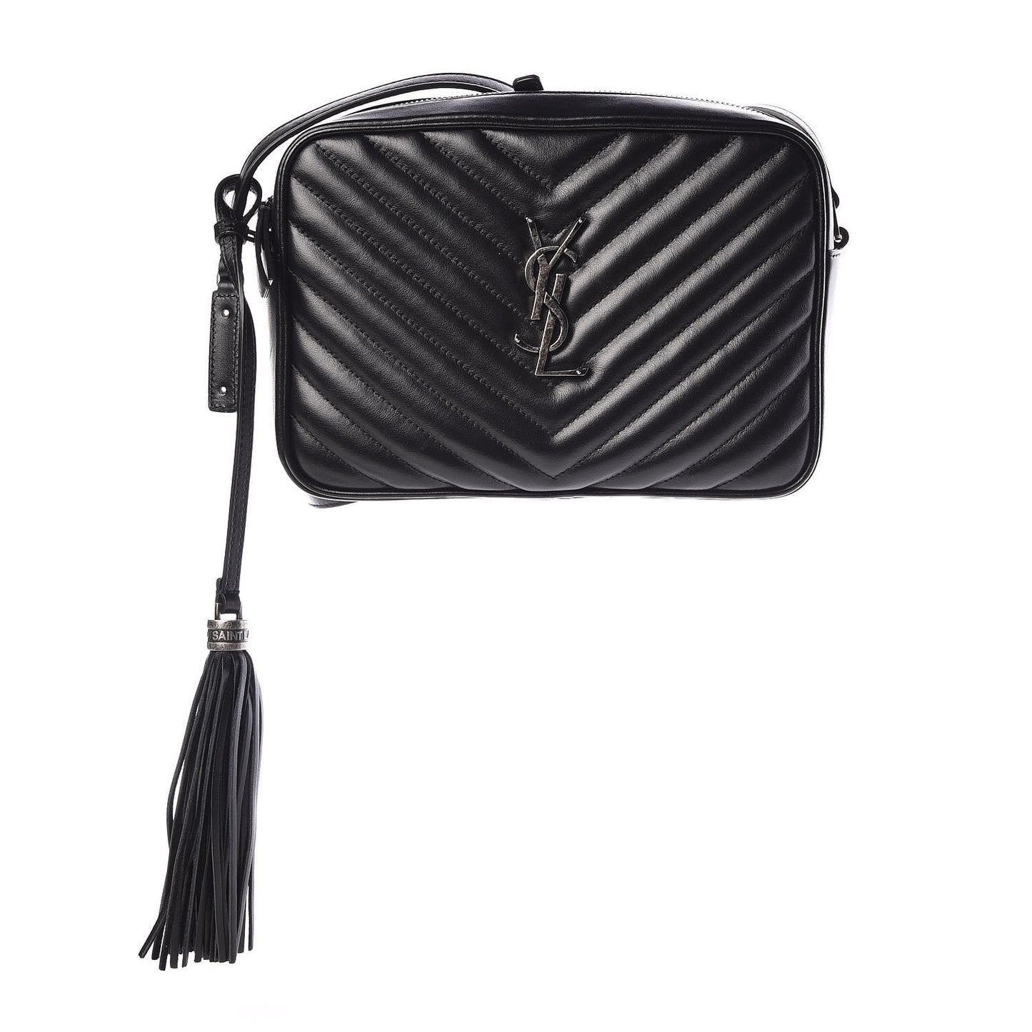 Calfskin Matelasse Monogram Lou Camera Bag Black