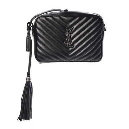 Saint Laurent Calfskin Matelasse Monogram Lou Camera Bag Black 1 of 8