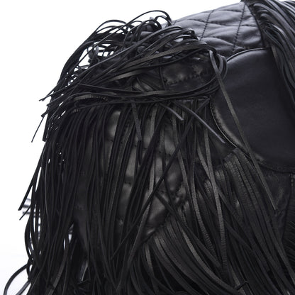 Chanel Lambskin Quilted Western Baluchon Fringe Bag Black 8 of 10