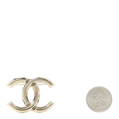 Chanel Metal CC Brooch Light Gold 2 of 6