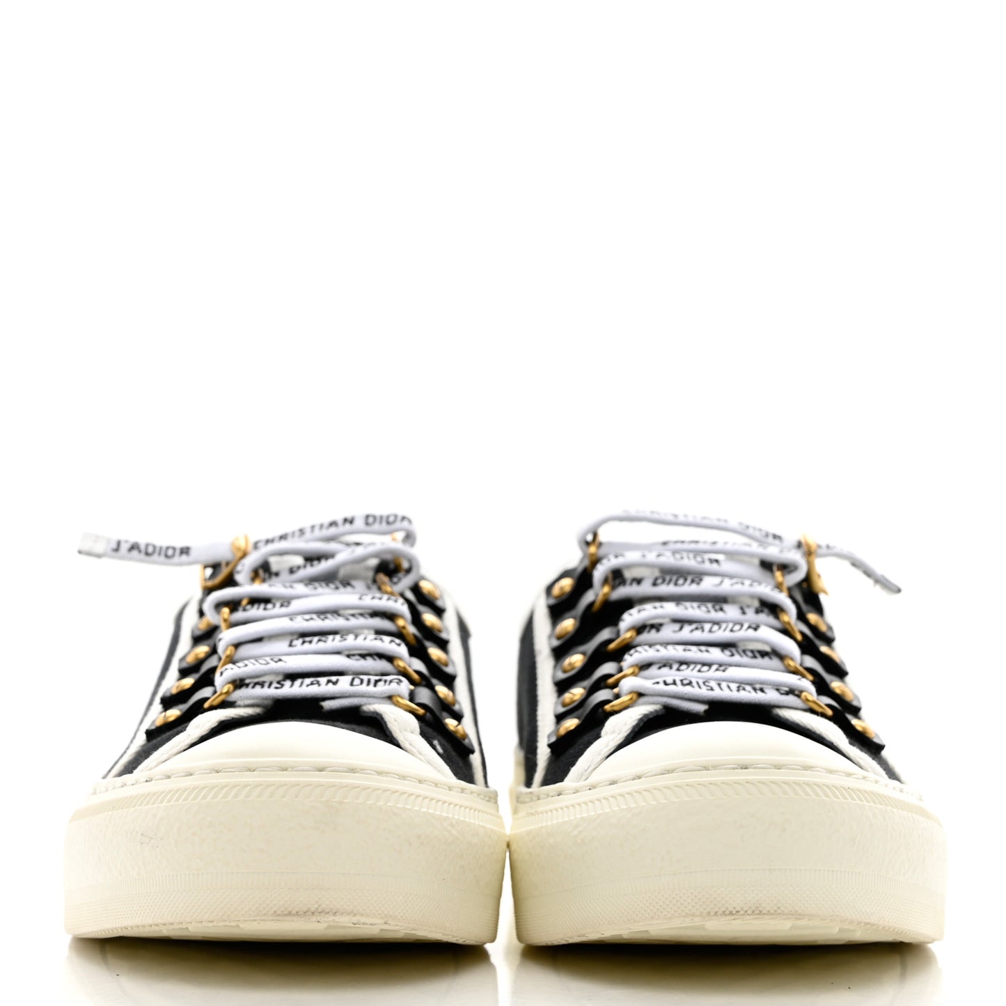 Canvas Walk'N'Dior Low Top Sneakers 37.5 Black