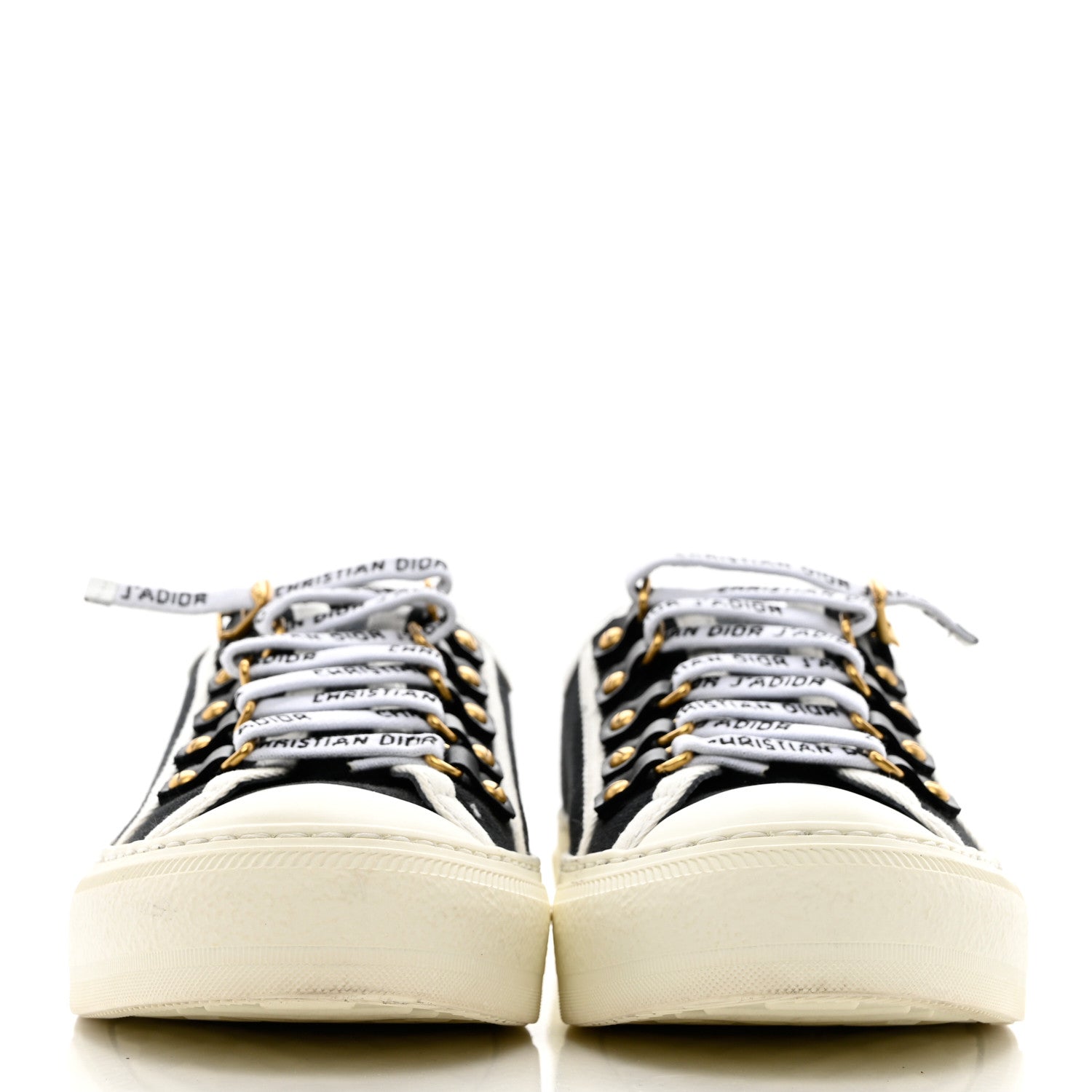 Christian Dior Canvas Walk'N'Dior Low Top Sneakers 37.5 Black 2 of 13