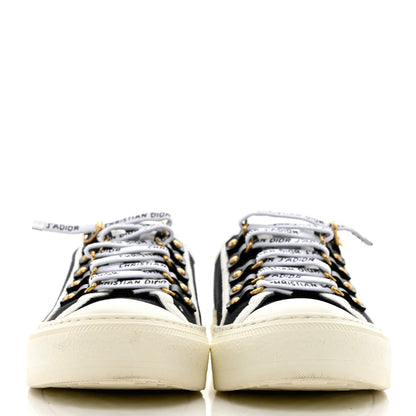 Christian Dior Canvas Walk'N'Dior Low Top Sneakers 37.5 Black 2 of 13