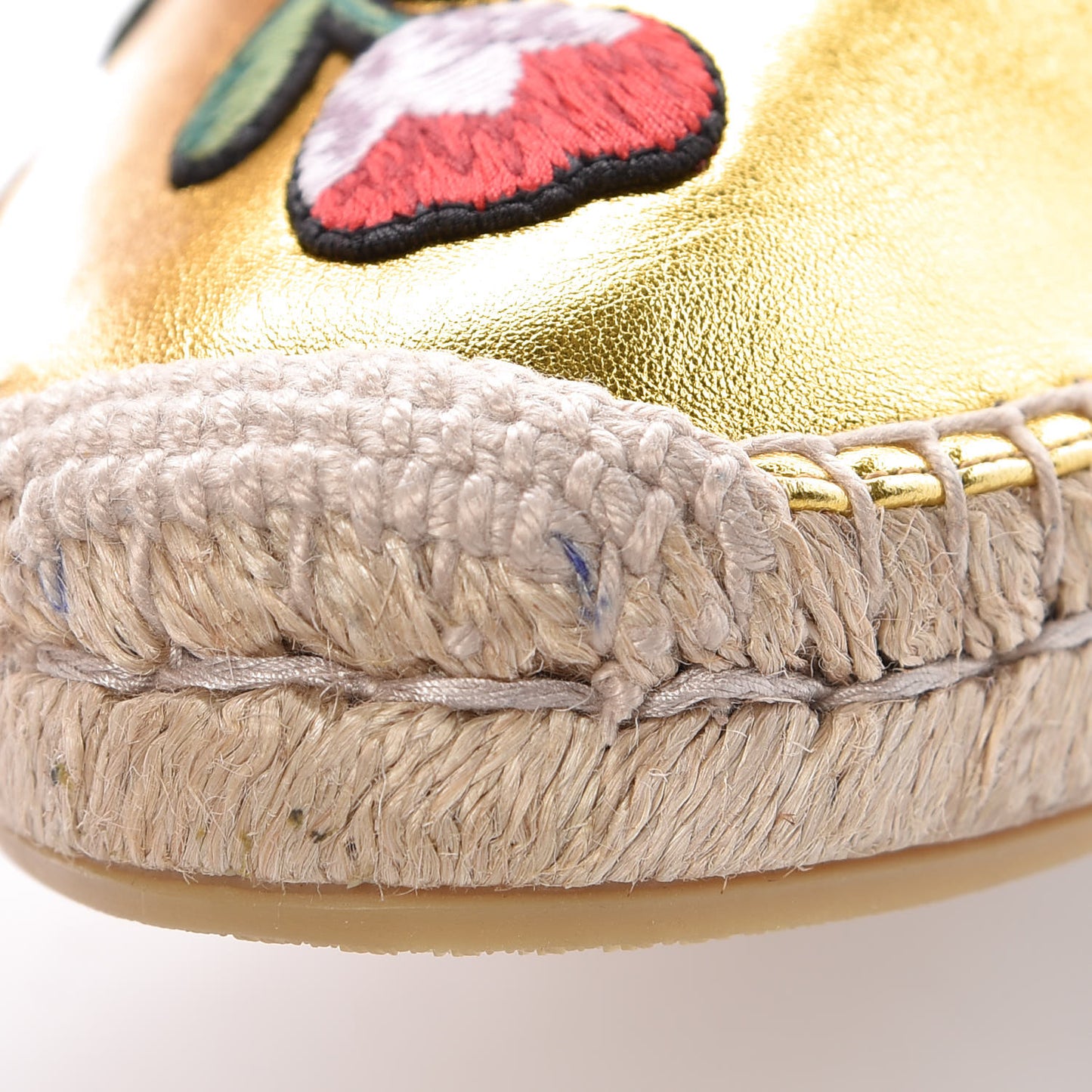 Metallic Nappa Ophelia Espadrilles 37.5 Gold