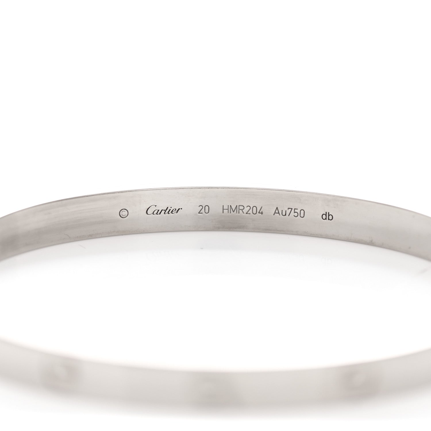 Cartier 18K White Gold LOVE Bracelet 20 4 of 5