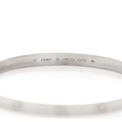 Cartier 18K White Gold LOVE Bracelet 20 4 of 5